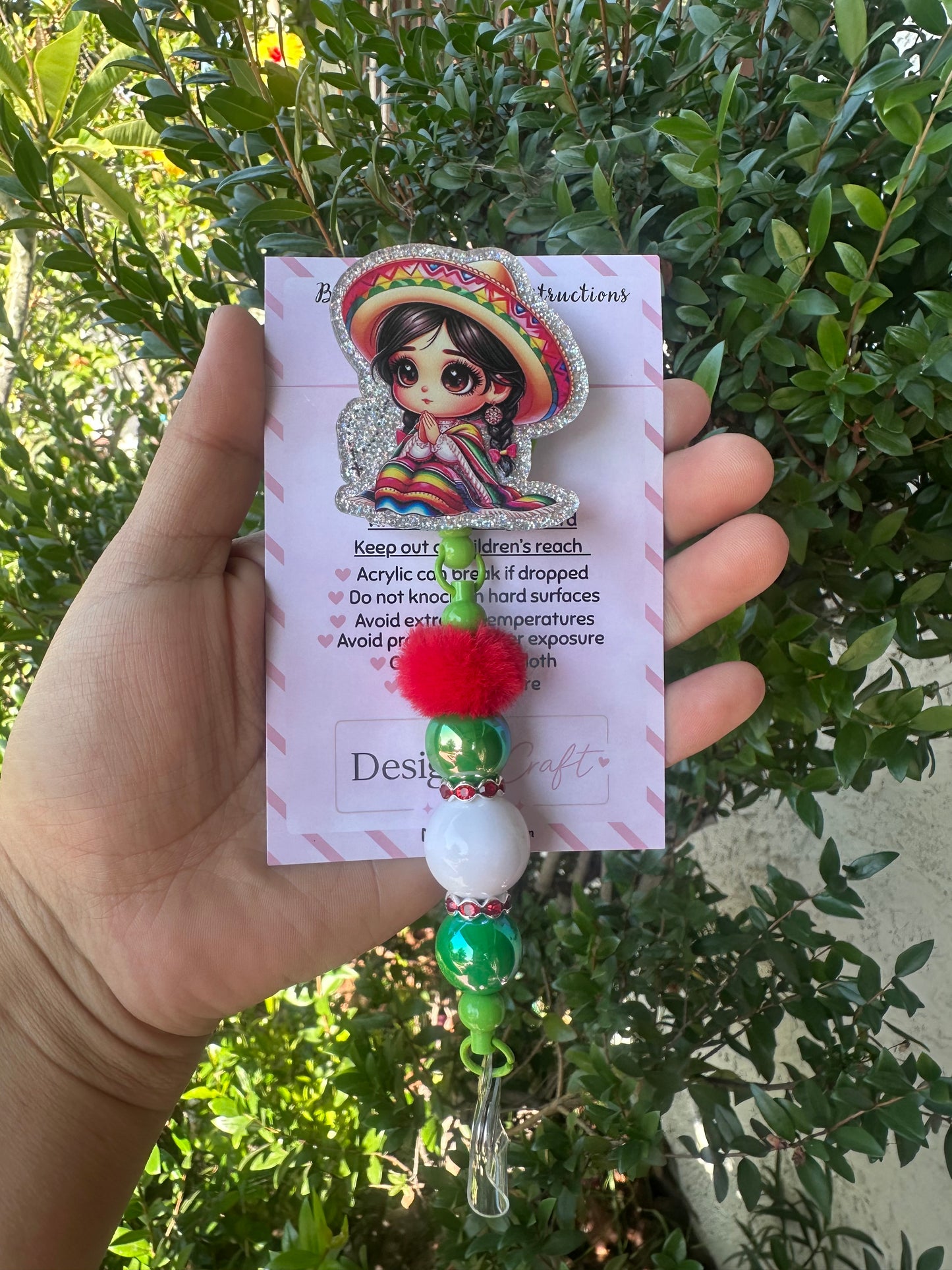 Sarape Girl Badge Reel