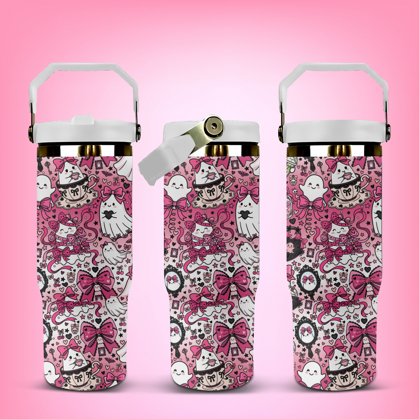 30oz Pink Ghost Tumbler