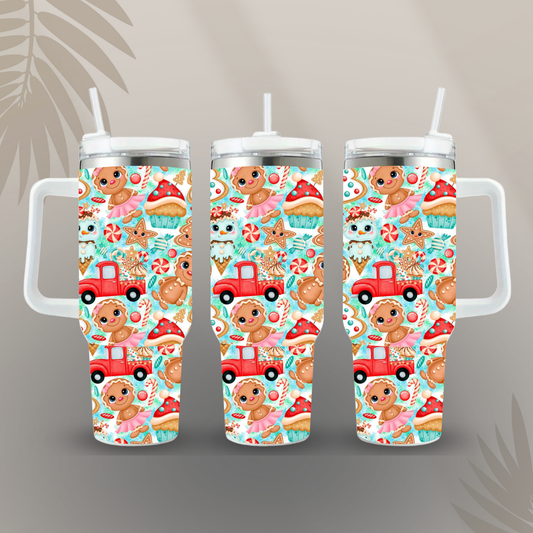 40oz Red Truck Tumbler